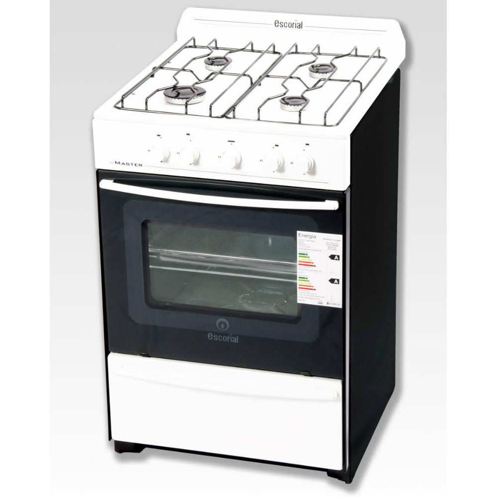 Cocina Escorial Master Blanca Horno 4 Hornallas – Sanitarios Carupá