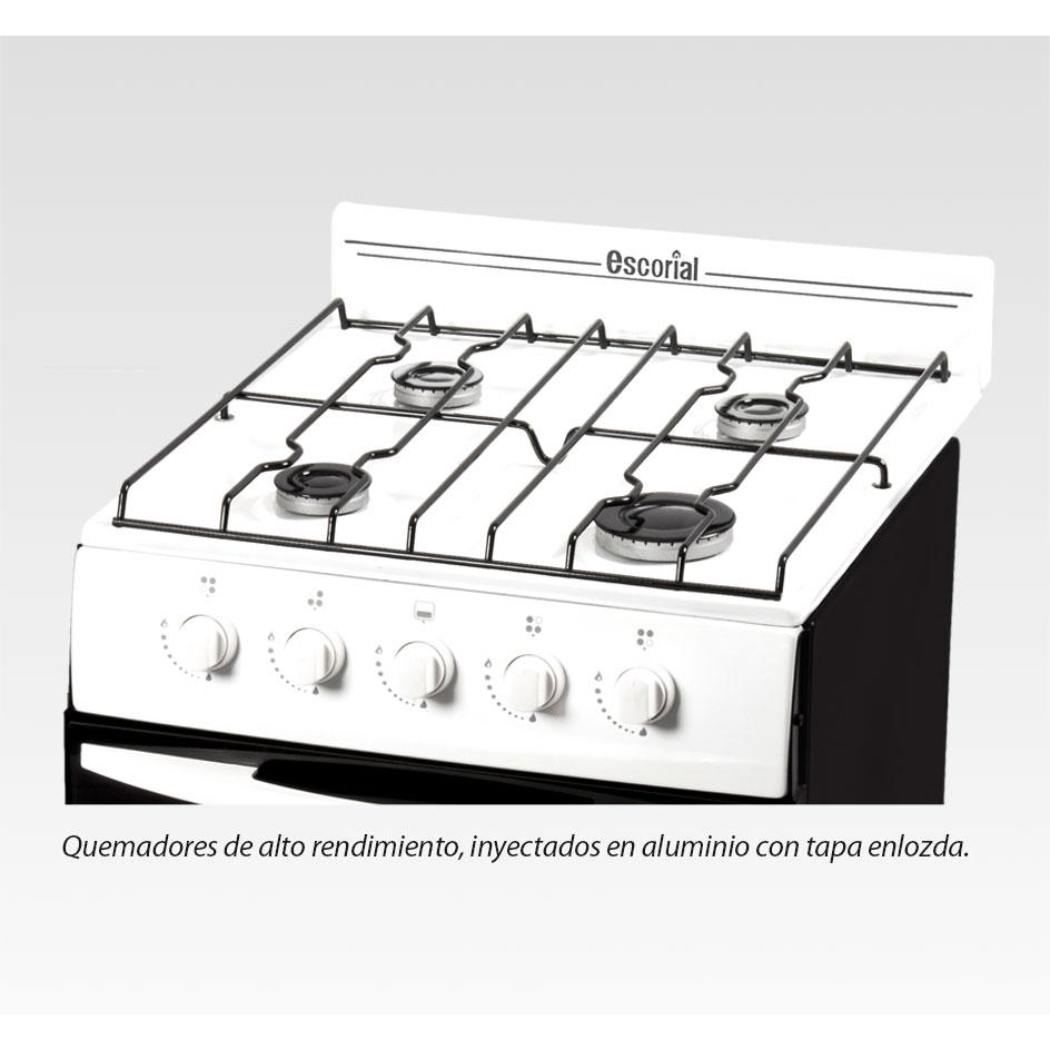 Cocina Escorial Palace Blanca Horno 4 Hornallas – Sanitarios Carupá